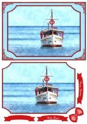 Calm Seas Boating Watercolour Quick Card