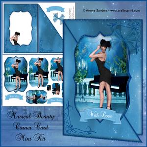 Musical Beauty A5 Corner Card & Decoupage Mini Kit