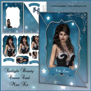 Starlight Beauty A5 Corner Card & Decoupage Mini Kit