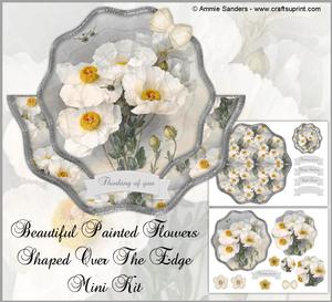 Vintage Painted Flowers Shaped Over the Edge Mini Kit