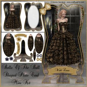 Belle of the Ball Shaped Plate Card Mini Kit