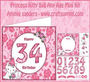 Princess Kitty Any Age 8x8 Mini Kit