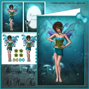 Aqua Blossom Fairy A5 Easy Cut Mini Kit