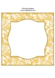 Vintage Rose 8x8 Blank Card Front - Earthy Shade