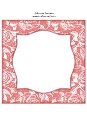 Vintage Rose 8x8 Blank Card Front - Earthy Shade