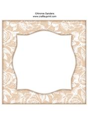 Vintage Rose 8x8 Blank Card Front - Earthy Shade