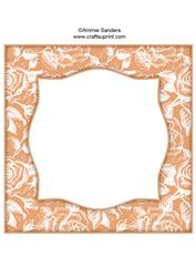 Vintage Rose 8x8 Blank Card Front - Earthy Shade