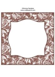 Vintage Rose 8x8 Blank Card Front - Earthy Shade