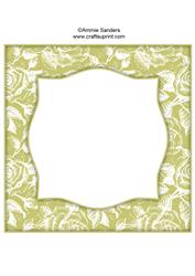 Vintage Rose 8x8 Blank Card Front - Earthy Shade