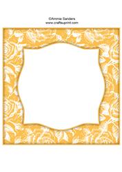 Vintage Rose 8x8 Blank Card Front - Earthy Shade