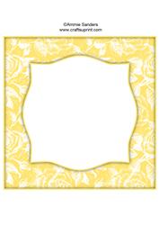 Vintage Rose 8x8 Blank Card Front - Earthy Shade