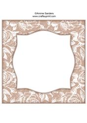 Vintage Rose 8x8 Blank Card Front - Earthy Shade