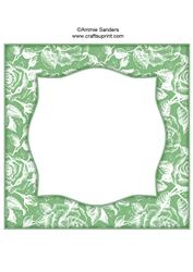 Vintage Rose 8x8 Blank Card Front - Earthy Shade