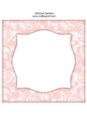 Vintage Rose 8x8 Blank Card Front - Earthy Shade