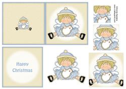 Sweet Snow Angel 4x4 Quick Card