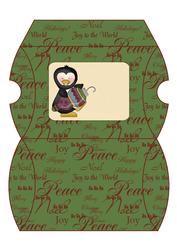 Christmas Penguin & Ornament Pillow Box