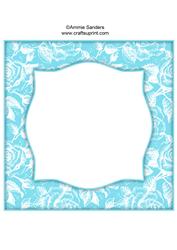 Vintage Rose 8x8 Blank Card Front - Bright Shade