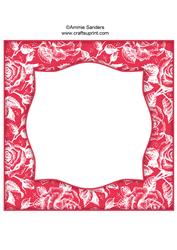 Vintage Rose 8x8 Blank Card Front - Bright Shade