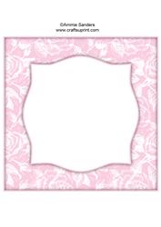 Vintage Rose 8x8 Blank Card Front - Bright Shade