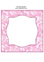 Vintage Rose 8x8 Blank Card Front - Bright Shade