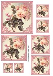 Vintage Shabby Roses Topper Sheet