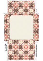 Vintage Shabby Roses 5x5 Envelope
