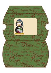 Christmas Penguin & Ornament Pillow Box