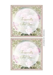 Vintage Pretty Pink Roses 5x5 Insert Panels