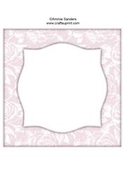Vintage Rose 8x8 Blank Card Front - Subtle Shade