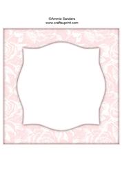 Vintage Rose 8x8 Blank Card Front - Subtle Shade