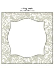 Vintage Rose 8x8 Blank Card Front - Subtle Shade