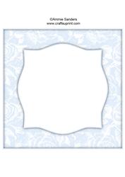 Vintage Rose 8x8 Blank Card Front - Subtle Shade