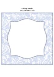 Vintage Rose 8x8 Blank Card Front - Subtle Shade