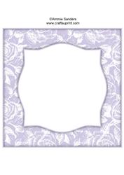 Vintage Rose 8x8 Blank Card Front - Subtle Shade