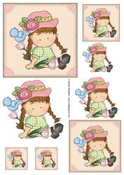 Sweet Flower Girl Topper Sheet