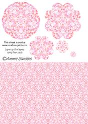 Dusky Pink Mandala with Matching Backing Paper
