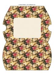 Vintage Pretty Pink & Cream Roses Pillow Box