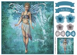 Beautiful Dusk Fairy 8x8 Topper, Sentiments & Embellishments