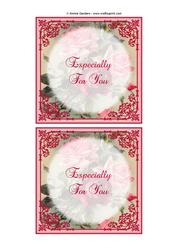 Vintage Pretty Pink & Red Roses 5x5 Insert Panels