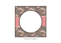 Beautiful 6x6 Torn Strip Vintage Flowers Insert