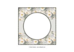 Beautiful 6x6 Torn Strip Vintage Flowers Insert