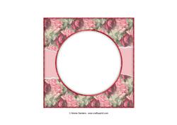 Beautiful 6x6 Torn Strip Vintage Roses Insert