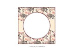 Beautiful 6x6 Torn Strip Vintage Roses Insert