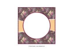 Beautiful 6x6 Torn Strip Vintage Roses Insert