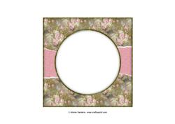 Beautiful 6x6 Torn Strip Vintage Roses Insert