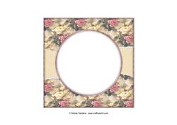 Beautiful 6x6 Torn Strip Vintage Roses Insert