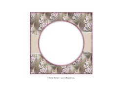 Beautiful 6x6 Torn Strip Vintage Flowers Insert