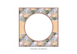 Beautiful 6x6 Torn Strip Vintage Flowers Insert