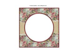 Beautiful 6x6 Torn Strip Vintage Flowers Insert