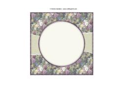 Beautiful 6x6 Torn Strip Vintage Roses Insert